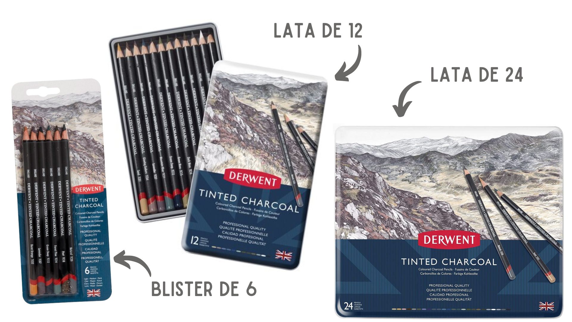 packaging nuevos lapices derwent drawing