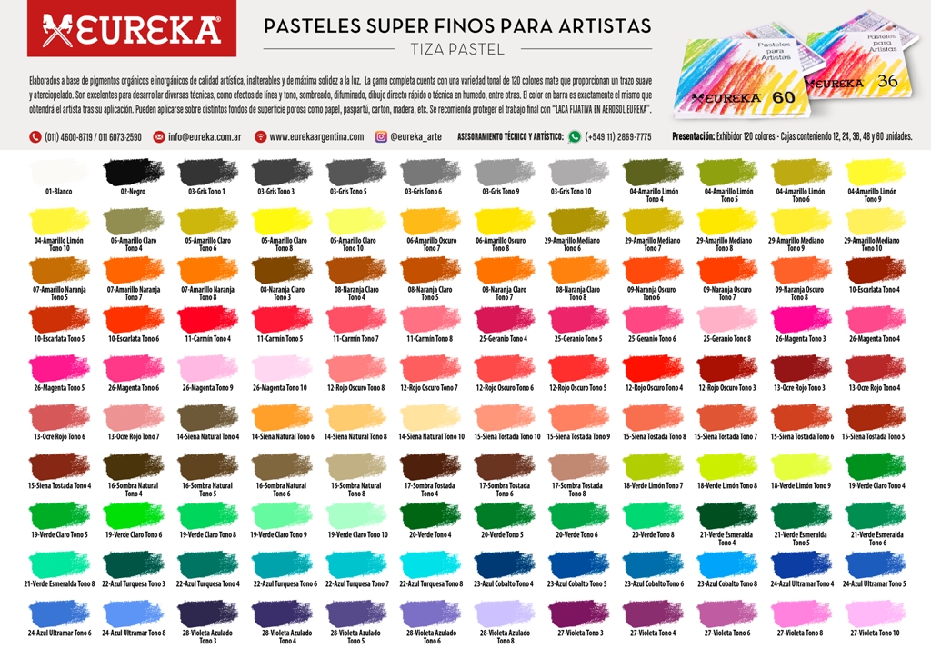 ORIGINAL CARTA COLORES PASTELES TIZA EUREKA Natalia Suarez